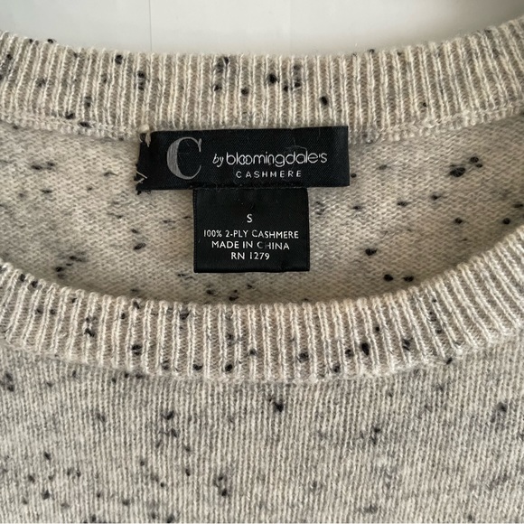 C by Bloomingdale’s Confetti Cashmere Sweater Size S - Picture 3 of 8